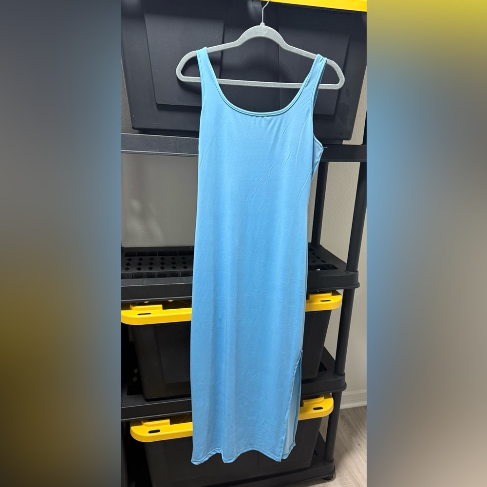 Sky Blue Maxi Slip Dress – Size XL
